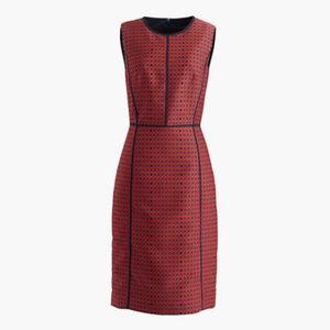 J. Crew Red Foulard Print Dress